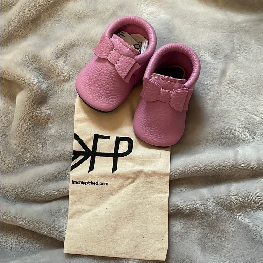 Freshly Picked Pink Baby Moccasins